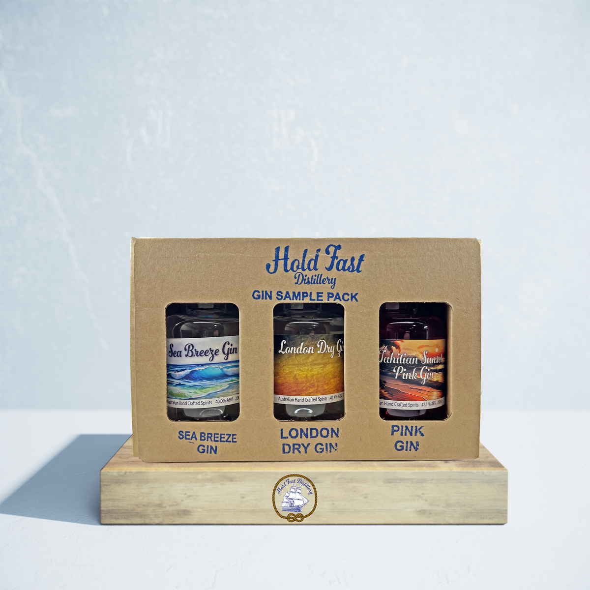 Gin Sample Pack (Sea Breeze, London Dry & Pink Gin) Hold Fast Distillery